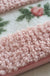 Feblilac Pink Flower Tufted Bathroom Mat Toilet U-Shaped Floor Mat