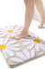 Pink Bathroom Rugs Cute Daisy Bath Mat White and Yellow Flower Decor Rug Non Slip Floor Carpet Microfiber Bathmat Super Absorbent Machine Washable Bahtub Mats for Shower, Tub, Bedroom 16"x 24"