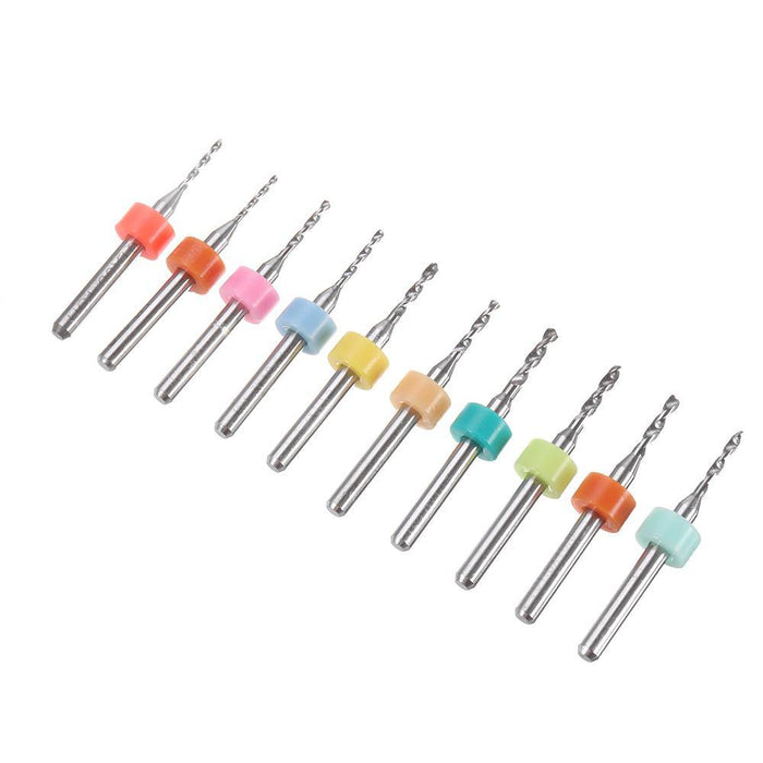 Drillpro DB-P1 10pcs Tungsten Steel Hard Alloy PCB CNC Drill Bits For Circuit Boards PCB Drill Bit