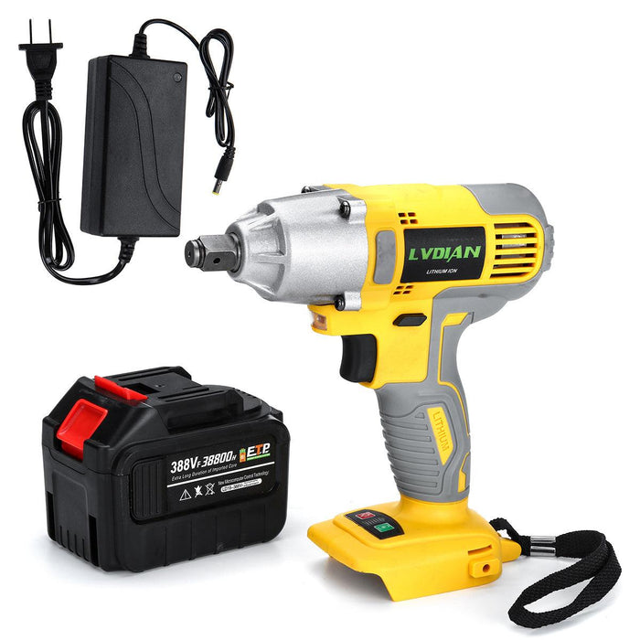 388VF 38800mAh 1/2 inch Cordless Electric Impact Brushless Wrench Driver Hand Drill with Li-ion Battery