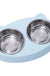 Dog Bowls Double Dog Water And Food Bowls Stainless Steel Bowls With Non-Slip Resin Station, Pet Feeder Bowls For Puppy Medium Dogs Cats