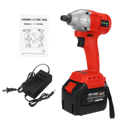 128VF/198VF 350Nm Brushless Electric Cordless Impact Wrench Drill Driver Kit