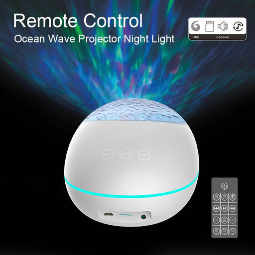 Coversage Ocean Wave Projector LED Night Light Bluetooth-compatible USB Remote Control Music Player Speaker Aurora Projection Coversage Ocean Wave Projector LED Night Light Bluetooth-compa