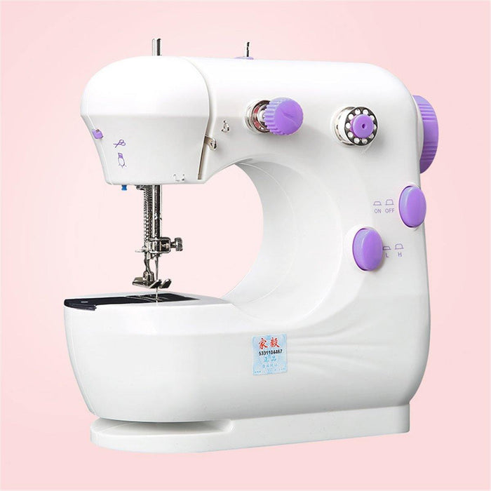 Mini Portable Electric Desktop Sewing Machine 2 Speeds For DIY Stitch Clothes Fabric