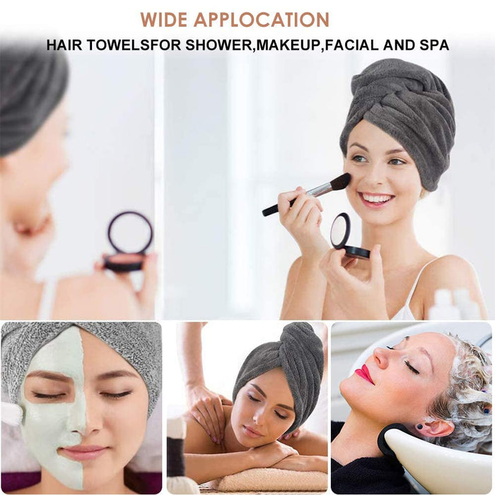 3 Pack Hair Towel Wrap for Women, Ultra Soft Hair Drying Towels, Anti-Frizz & Super Absorbent Hair Turban, Suitable for Curly, Long & Thick Hair