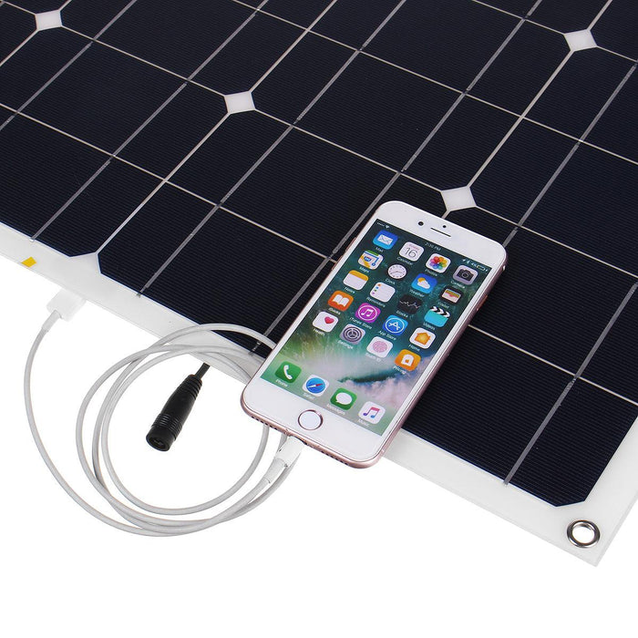 150W 18V Mono Solar Panel USB 12V/5V DC Monocrystalline Flexible Solar Charger For Car RV Boat Battery Charger Waterproof