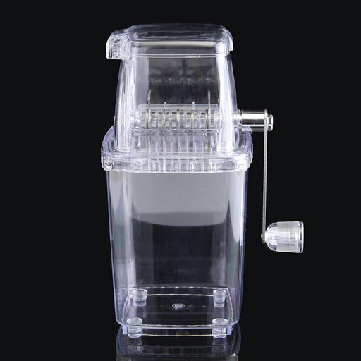 Portable Manual Ice Shaver Block Shaving Machine Crusher Snow Ice Cone Maker Transparent