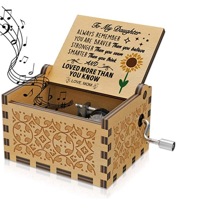 Wood Carving And Color Printing Music Box - Okeihouse