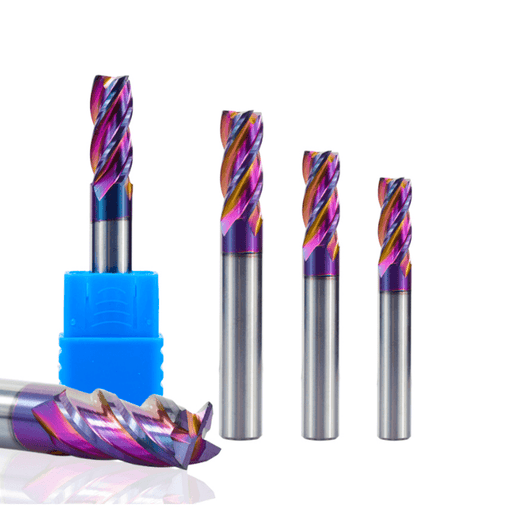 Drillpro 5/6/8/10/12mm ULTRA Surface Tungsten Carbide End Mill HRC60 4 Flute Spiral End Milling Cutter CNC Router Bit