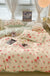 Cute Floral Rabbit Cotton Four-piece Set Pastoral Cotton Quilt Cover Bed Sheet Three-piece Set