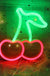 Cherry Neon Signs Led Signs Neon Light Red Room Decor Aesthetic Led Light Fruit Night Light for Bedroom Bar Hotel Party Game Room Wall Art Decoration