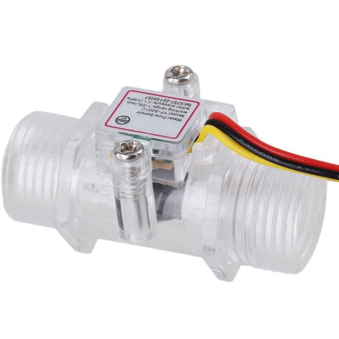 G1/2inch DN15 Transparent Water Flow Meter Flow Meter Hall Flow Sensor Indicator Counter