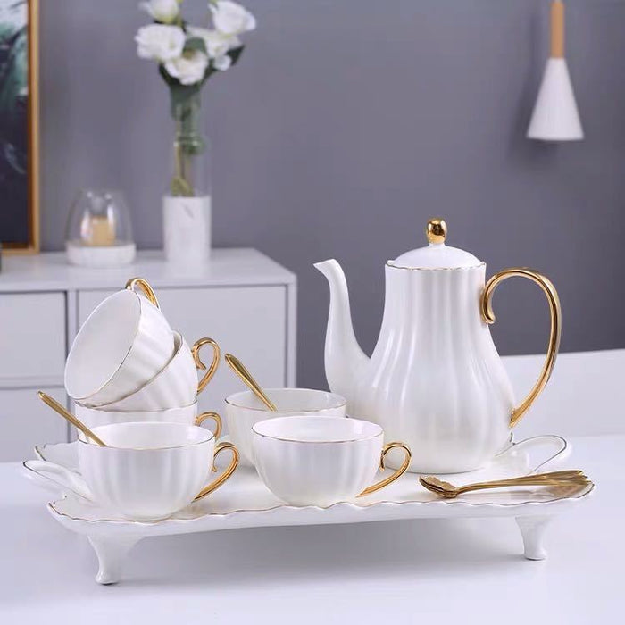 Gold Painted Living Room Coffee Cup Tea Set Tea Cup Set