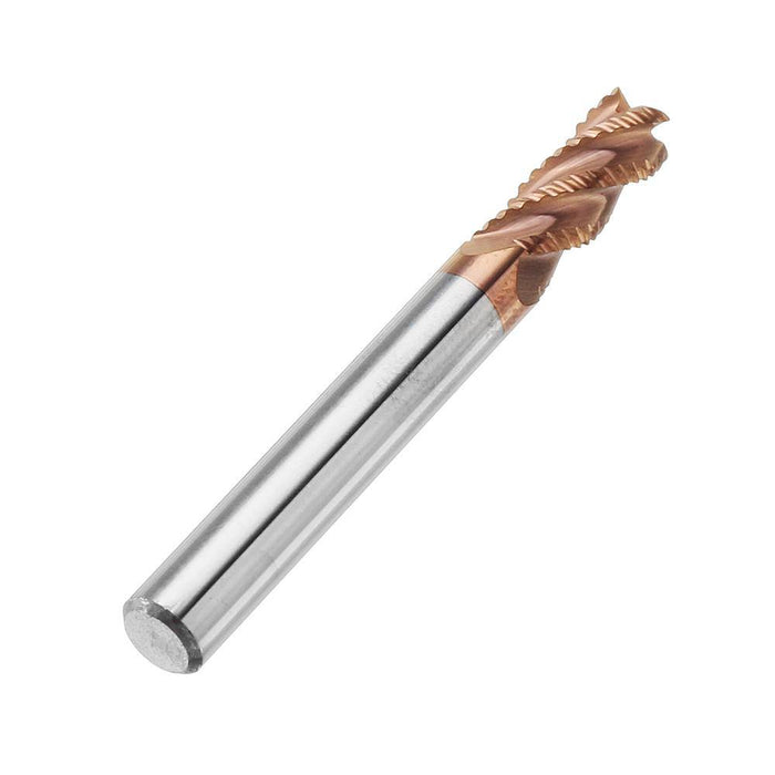 Drillpro 4/6/8/10mm Rough End Mill Cutter 4 Flutes HRC55 AlTiN Coating Milling Cutter