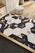 Feblilac Irregular Geometric Hexagon Planets and Animals Pattern PVC Leather Door Mat