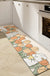 Feblilac Cute Tulips and Rabbit PVC Leather Kitchen Mat