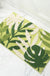 Feblilac Green Yellow and White Leaves Bath Mat