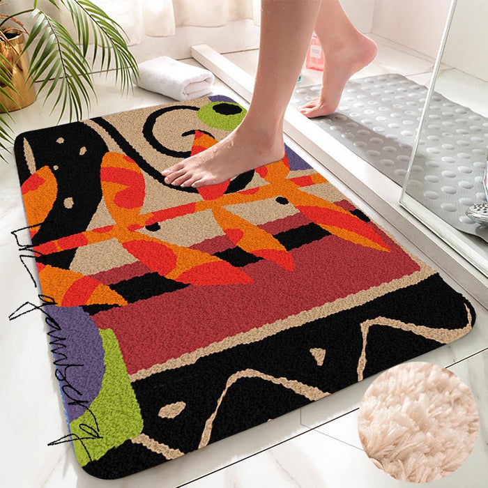 Feblilac Layered Vines Tufted Bath Mat by Liz Gamberg Studio from US