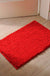 Chenille Non-Slip Microfiber Shag Bathroom Rug Mat, Solid Color