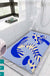 Feblilac Light Blue Mushroom PVC Coil Bathtub Mat and Shower Mat