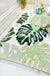Green Leaves Bathroom Rug, Tropical Monstera Leaves Bath Mat