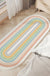 Feblilac Colorful Oval Bedroom Rug Long Runner