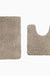 Feblilac Solid Tufted Bathroom Mat Toilet U-Shaped Floor Mat