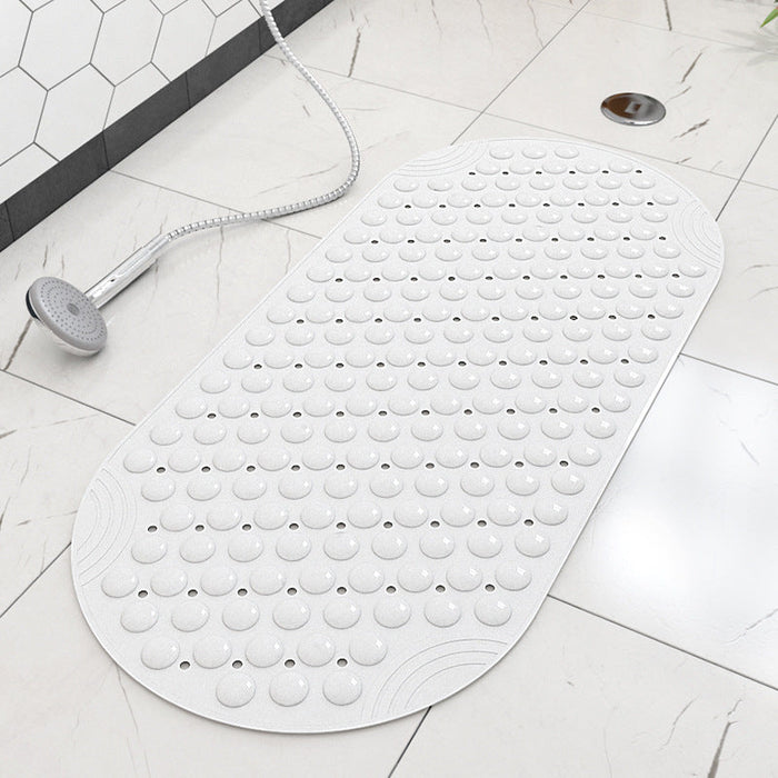 Feblilac TPE Blue/Grey/White Checkboard Stereoscopic Vision Suction Cups Tub Rug, Anti Slip Bathtub Mats