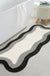 Black Gradient Bath Mats, Rug for Bathroom, Cute Non-Slip Irregular Shape Carpet for Shower Room