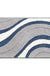 Feblilac  Grey White Wave Bath Mat