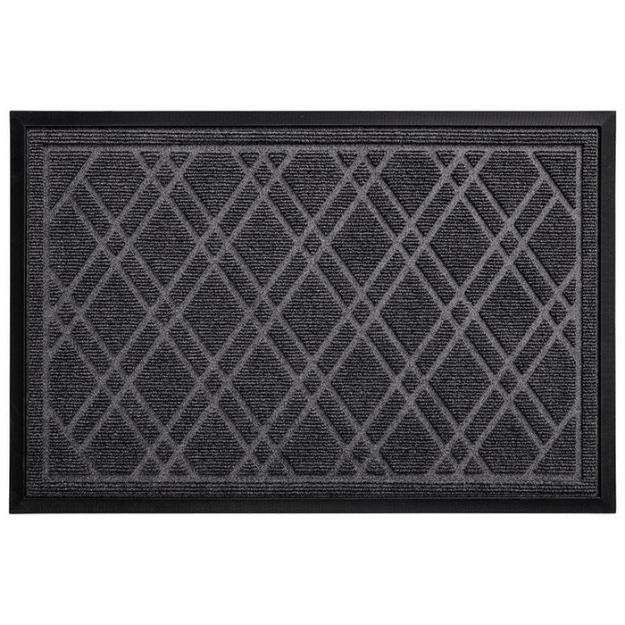 Feblilac Solid Geometric Embossing Door Mat