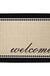 Feblilac Black and Camel Polyester Door Mat