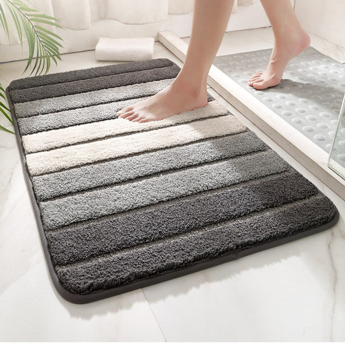 Feblilac Gradient Stripes Tufted Bath Mat