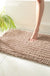 Feblilac Solid Large Particles Plush Chenille Bath Mat