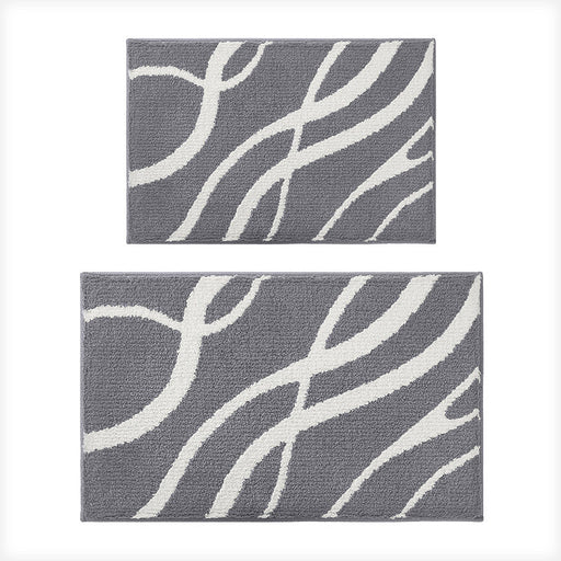 Feblilac Geometric Stripes Tufted Bath Mat