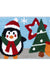 Feblilac Merry Christmas Tree and Happy Santa Claus Snowman Bath Mat