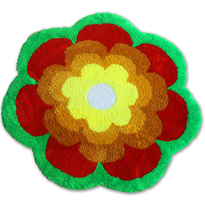 Feblilac Sun Flower Tufted Bathmat