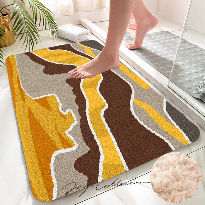 Feblilac Brown The Mountains Tufted Bath Mat