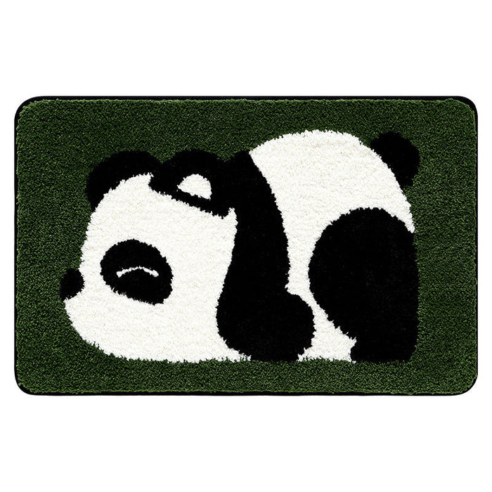 Feblilac Cartoon Panda Tufted Bath Mat