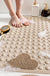 TPE Blue/Grey/Khaki/White Drain Holes and Suction Cups Tub Rug, Anti Slip Massage Bathtub Mats