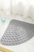 Feblilac TPE Blue/Grey/White Drain Holes and Suction Cups Tub Rug, Anti Slip Massage Bathtub Mats