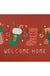 Feblilac Cute Christmas Door Mat Front Door Entrance Rug