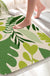 Feblilac Green Tropical Plant Leaves Tufted Bath Mat