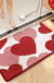 Feblilac Red Festive Love Tufted Bath Mat