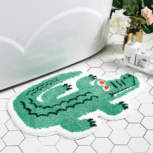 Feblilac Crocodile Animals Tufted Bath Mat