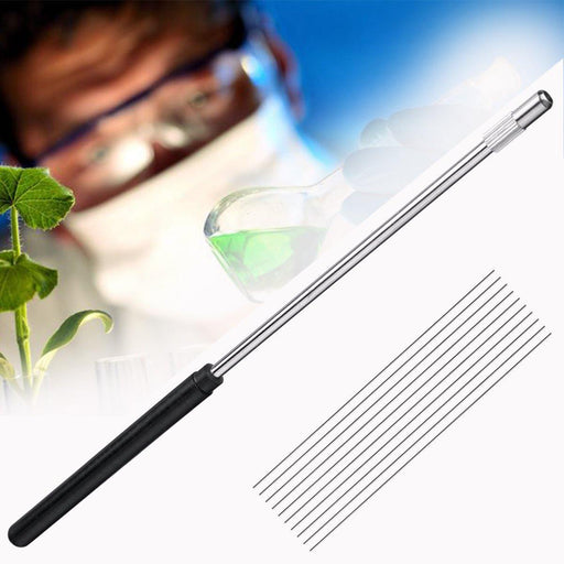 Microbiology Inoculation Inoculating Rod Handle Loop with 10 Nichrome Wire Needle