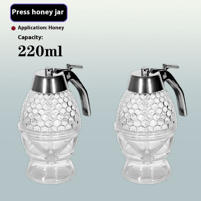 Glass Honey Pot Gift Pressing Honey Portable Storage Bottle