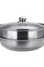 Steamer Cooker Pot Set Pan Cook Food Glass Lids Stainless Steel 28CM