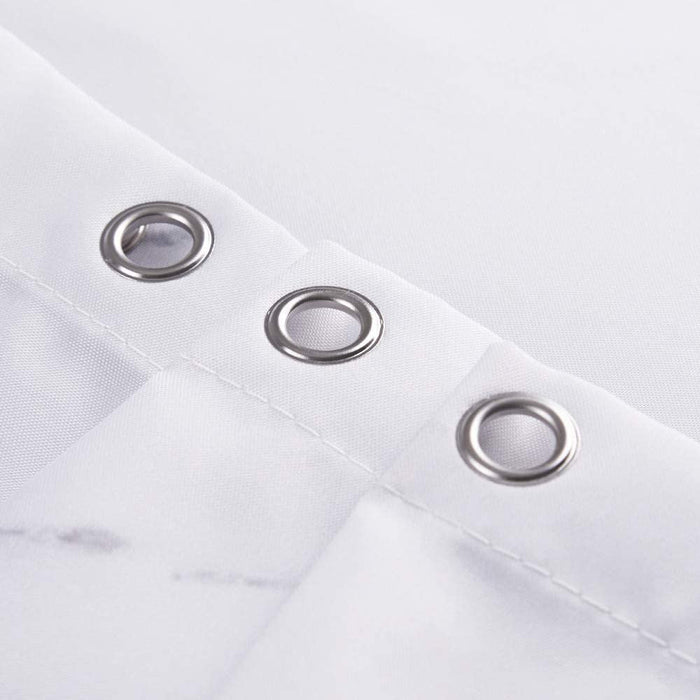 Marble Bathroom Shower Curtain,Grey and White Fabric Shower Curtain with Hooks,Unique 3D Printing,Decorative Bathroom Accessories,Water Proof,Reinforced Metal Grommets,Standard 72X72 Inches