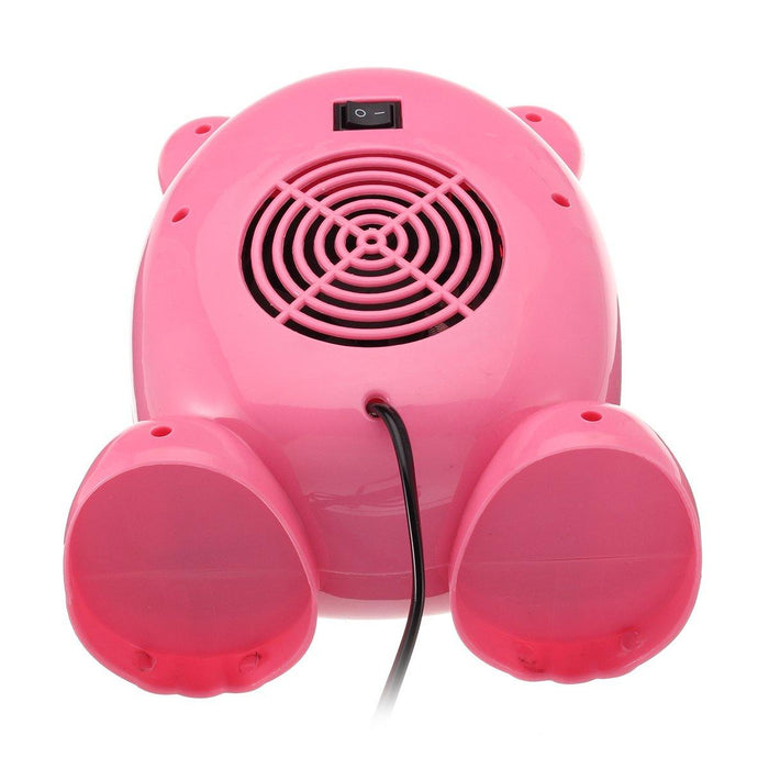 350W Mini Electric Heater Fan Heater Cartoon Bear Shape Handheld Heater Office Home Warmer Fan